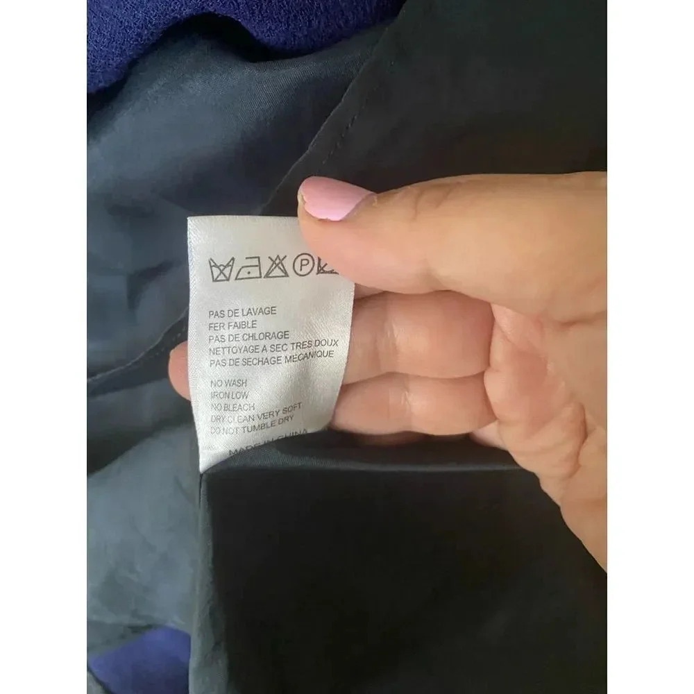 Carven Blue Wool Drop Waist Dress - Picture 5 of 7
